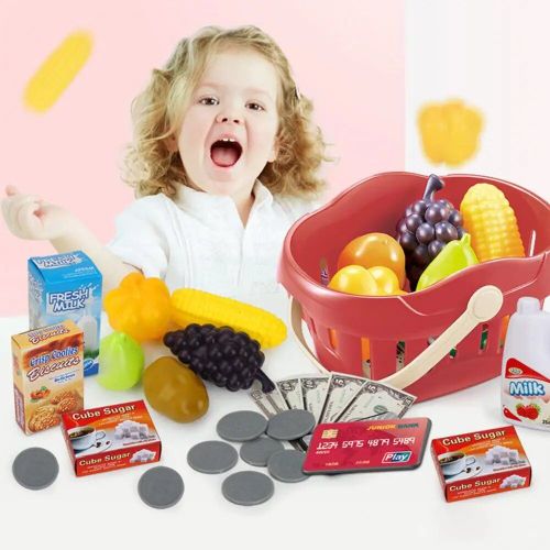 Jouets De Maison De Jeu Pour Enfants, Caisse Enregistreuse, Machine À Cartes De Crédit, Marché, Achats, 36 Pièces