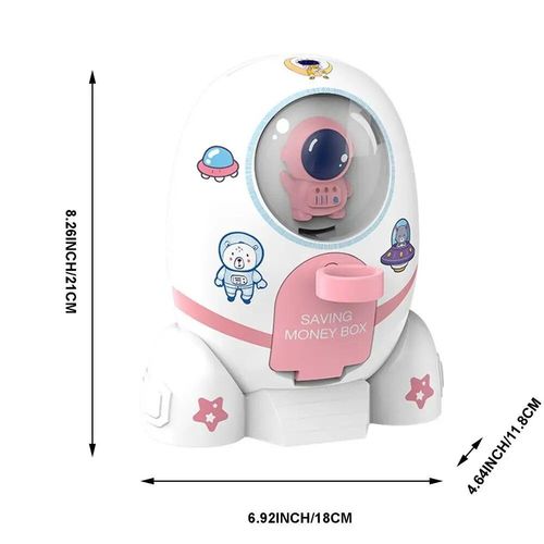 Jouets De Gestion D'argent Créatifs, Fusée Banque D'argent Pour Enfants Avec Autocollants Pour Garçons Et Filles De Plus De 3 Ans, Cadeau D'anniversaire Et De Nouvel An
