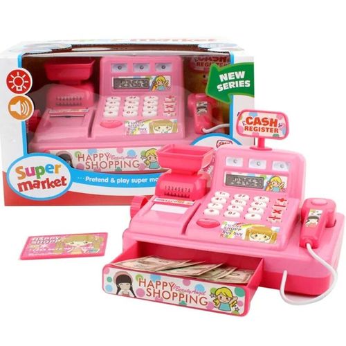 Rose - Jouets De Simulation De Caisse Enregistreuse Pour Enfants, Jouets De Comptage Classiques, Cadeaux Éducatifs Pour Enfants, Maison De Jeu, Supermarché