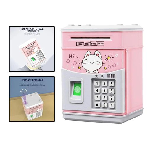 Chat - Jouets D'ouverture De Porte Automatique Pour Enfants, Empreinte Digitale Iko Piggy Money