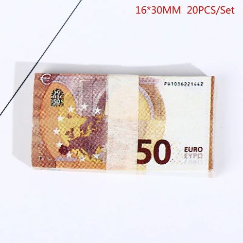 Mini Billets De Banque Miniatures, Modèle De Maison De Course, Jouet De Simulation Euro, Poche, 20 Pièces Par Ensemble