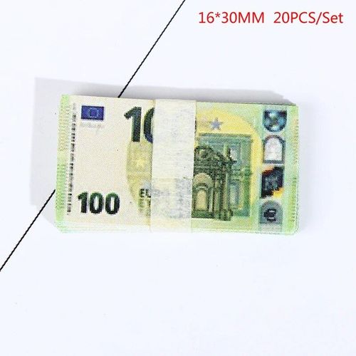Mini Billets De Banque Miniatures, Modèle De Maison De Course, Jouet De Simulation Euro, Poche, 20 Pièces Par Ensemble