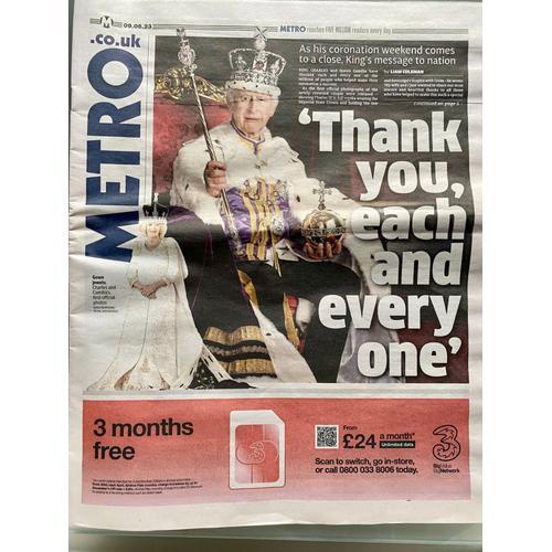 Metro Newspaper 9-5-2023 (King Charles Coronation)