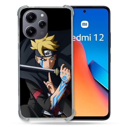 Coque Renforcée En Verre Trempé Pour Xiaomi Redmi 12 5g Manga Boruto Tatouage