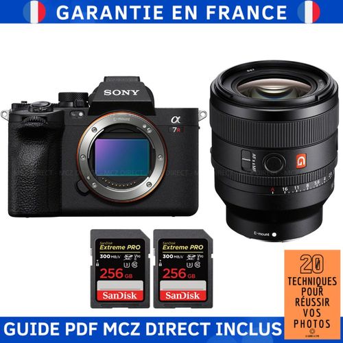 Sony A7R V + FE 50mm f/1.4 GM + 2 SanDisk 256GB Extreme PRO UHS-II SDXC 300 MB/s + Guide PDF MCZ DIRECT '20 TECHNIQUES POUR RÉUSSIR VOS PHOTOS'