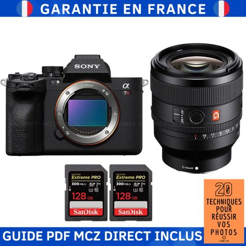 Sony A7R V + FE 50mm f/1.4 GM + 2 SanDisk 128GB Extreme PRO UHS-II SDXC 300 MB/s + Guide PDF MCZ DIRECT '20 TECHNIQUES POUR RÉUSSIR VOS PHOTOS'