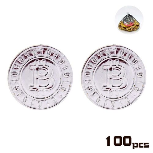 100pcs B Coin Ii - Pièce D'or En Plastique Pour Enfants, Décoration De Cosplay De Fête D'anniversaire, Fournitures De Jeu De Sagesse, Cadeau D'halloween, Jouet Faveur Pour Enfant, 7,5 Pouces, 100 Pièces