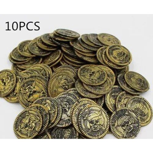 Cuivre 10 Pcs - Pièces De Monnaie En Plastique Pour Ixd'halloween, Accessoires De Cosplay, Jouets Pour Enfants, 7,5