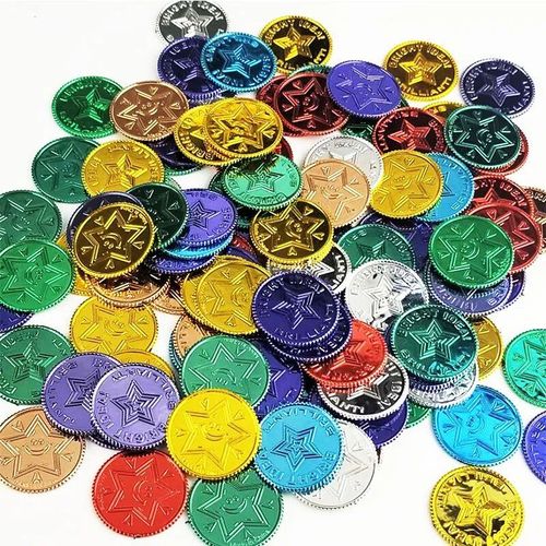100pcs - Pièces D'or De Pirate Aztèque Pour Enfants, Pièces D'or D'halloween, Couture Pour Enfants, Cosplay 7,5, Accessoires De Sagesse, Poker, Casino, Jeu De Jetons, Jouets