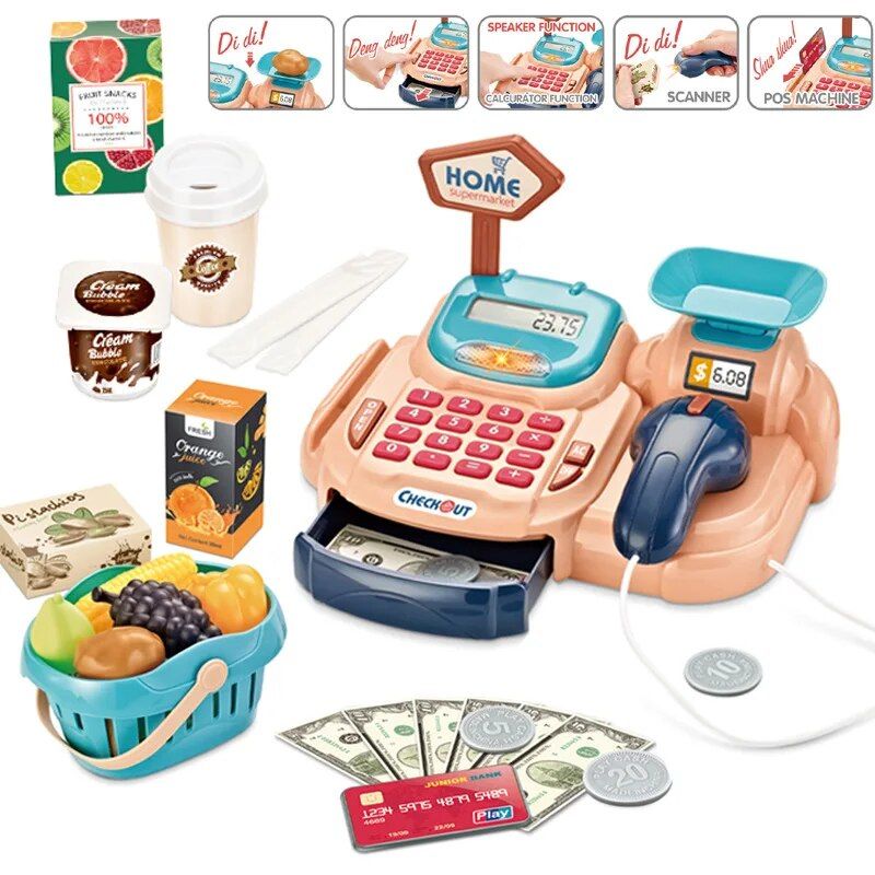 Simulation De Caisse Enregistreuse De Luxe Pour Enfants, Jou... - 4