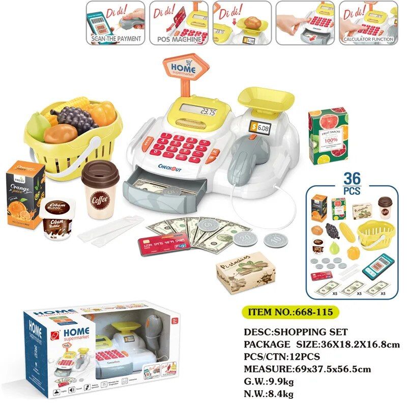 Simulation De Caisse Enregistreuse De Luxe Pour Enfants, Jou...