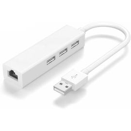 KGABERY-Adaptateur Usb A Vers 3xUsb A Et Rj45 Ethernet Lan Adaptateur Hub Câble Mac Usb-A Réseau