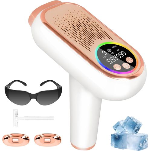 Kgabery-3 En 1 Épilateur Lumière Pulsée Avec Glace Fonction¿999,999 Lumière Pulsée,Épilateur Corps Ipl Avec 9 Niveaux D'énergie,Épilateur Laser Pour Femme,Homme,Visage,Aisselles,Bras