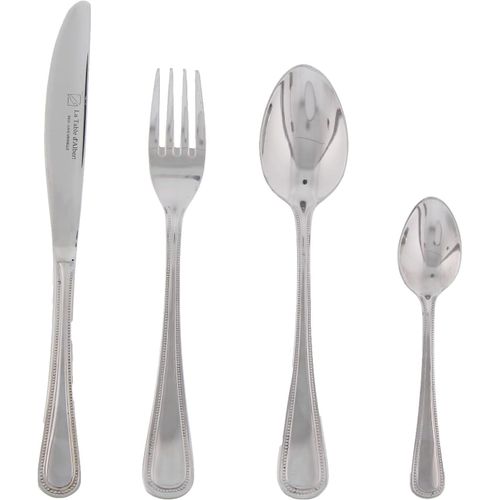 Kgabery-Albert De Thiers-Ménagère 24 Pièces-Acier Inoxydable-Finition Argentée-Épaisseur Fourchette 2.5 Mm-Design Élégant-Livrée En Coffret Cadeau