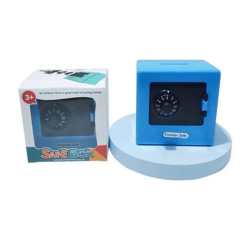 Bleu 1pc - Tirelire Créative De Dessin Animé Avec Mot De Passe Rotatif, Mini Tirelire Pour Enfants, Dépôt De Pièces De Monnaie, Coffre-Fort