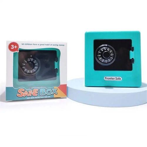 Bleu 1pc - Tirelire Créative De Dessin Animé Avec Mot De Passe Rotatif, Mini Tirelire Pour Enfants, Dépôt De Pièces De Monnaie, Coffre-Fort