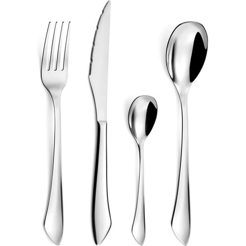 Kgabery-Coffret 24 Couverts De Table Pour 6 Personnes-Instinct-Acier Inoxydable 18/0,Finition Brillante