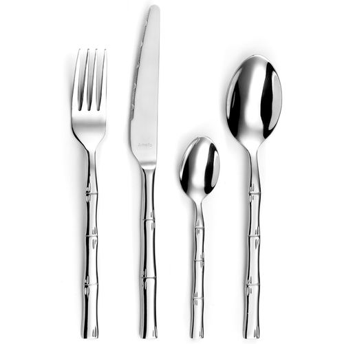 Kgabery-Coffret 24 Couverts De Table Pour 6 Personnes-Karma-Acier Inoxydable 18/0,Finition Brillante