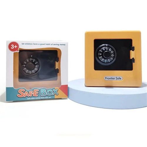 Orange 1pc - Tirelire Créative De Dessin Animé Avec Mot De Passe Rotatif, Mini Tirelire Pour Enfants, Dépôt De Pièces De Monnaie, Coffre-Fort