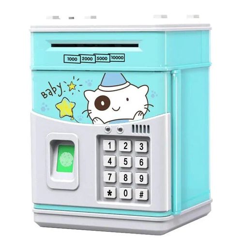 Ours - Tirelire de dessin animé avec mot de passe pour enfants, mini tirelire, jouets Iko, sécurité, pièces de monnaie ChFukCash, dépôt automatique électronique, billets de banque