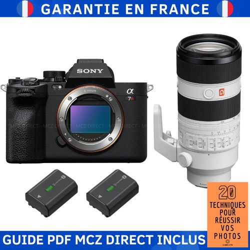 Sony A7R V + FE 70-200mm f/2.8 GM OSS II + 2 Sony NP-FZ100 + Guide PDF MCZ DIRECT '20 TECHNIQUES POUR RÉUSSIR VOS PHOTOS'