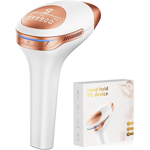 Kgabery-21j Épilateur Lumière Pulsée Ipl Avec Fonction 3-En-1 Et 9 Niveaux D'énergie,600nm-1200nm Épilation Laser Pour Femme Et Homme,Visage,Corps