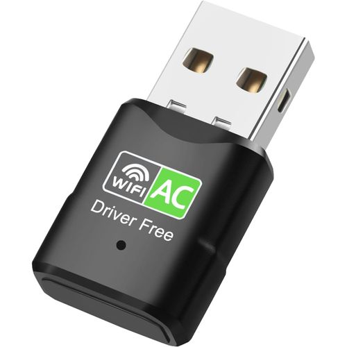 KGABERY-Clé Usb Wlan Ac600 Avec Pilote Intégré,Double Bande 5 Ghz/2,4 Ghz,Adaptateur Usb Wifi Pour Pc/Ordinateur De Bureau/Ordinateur Portable,Compatible Avec Windows Xp/7/8/10/11,Adaptateur Usb