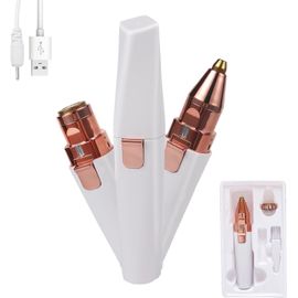 Kgabery-Épilateur Facial 2 En 1 Rechargeable Pour Les Sourcils Et Le Visage Pour Femme,Mini Épilateur Électrique Portable Pour Les Jambes,Les Lèvres,Le Visage,Le Corps,La Pêche