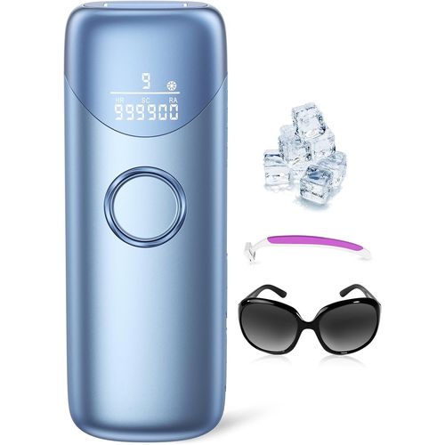 Kgabery-3 En 1 Épilateur Laser Ipl Avec Fonction De Refroidissement,Lumière Pulsée Avec Lumière Rouge 600 Nm,9 Niveaux D'énergie,Max 19,8 J,999 900 Lumière Pulsée Pour Bikini,Aisselles,Visage,Corps