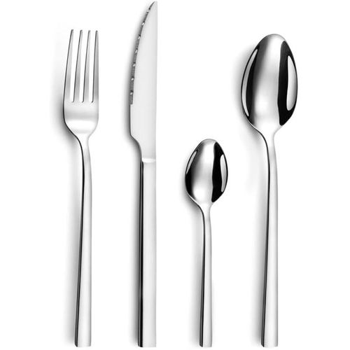 Kgabery-Coffret 24 Couverts De Table Pour 6 Personnes-Caractère-Acier Inoxydable 18/0,Finition Brillante