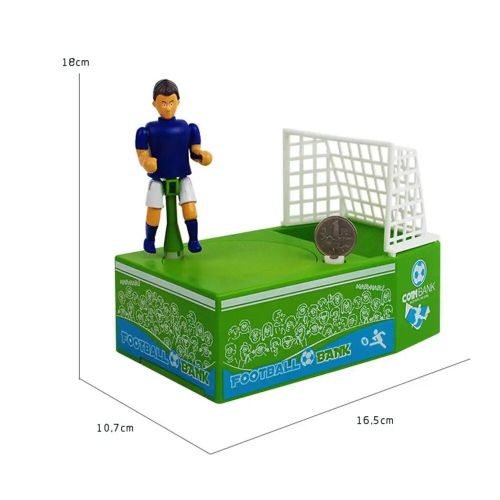 Terrain de football - Tirelire électrique de dessin animé pour enfants, boîte d'économie d'argent, jouet avec musique, joueur de football, coup de pied d'objectif, pièce de monnaie