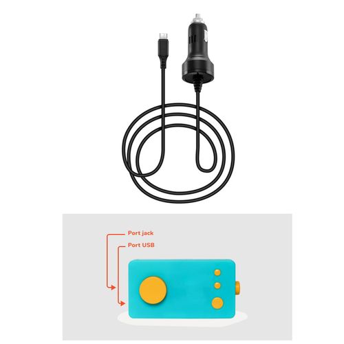 Chargeur De Voiture Allume Cigare Pour Lunii, Ma Fabrique À Histoires - Deuxième Génération - Straße Tech ®