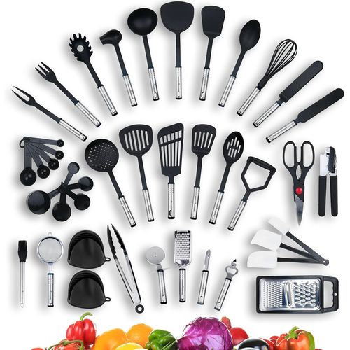 Set D'ustensiles De Cuisine De 42 Pièces, Accessoires De Cuisine, Set De Cuisson, Ensemble Complet D'accessoires De Cuisine. Accessoires Maison[Kit6500183]
