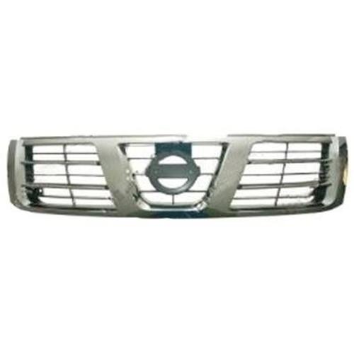 Grille Radiateur Centrale Pour Nissan Patrol Gr 2003-2005, Chromé/Noir, Neuve