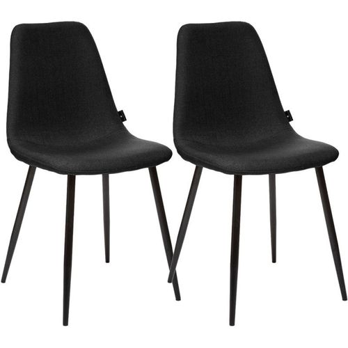 Lot De 2 Chaises Style Scandinave Tyka Atmosphera - Lot De 2 Chaises Tyka Noir-Noir - Noir