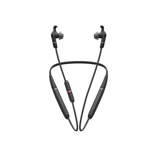 Jabra Evolve 65e UC - Écouteurs avec micro - intra-auriculaire - montage derrière le cou - Bluetooth - sans fil - USB - isolation acoustique