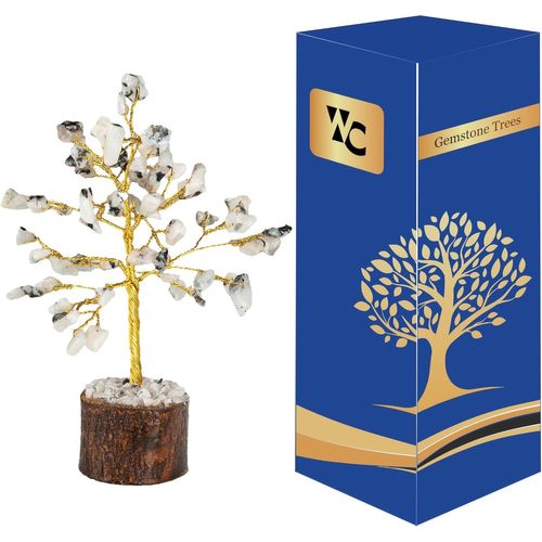 Tourmaline Blanche Arbre De Vie Des Chakras - Arbre De Cristal - Énergie Positive - Fait Main Porte-Bonheur - Guérison - Chakra - Cadeau De Prospérité - Décoration Feng Shui - 60[KIT6504326]