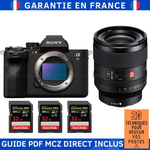 Sony A7R V + FE 35mm f/1.4 GM + 3 SanDisk 32GB Extreme PRO UHS-II SDXC 300 MB/s + Guide PDF MCZ DIRECT '20 TECHNIQUES POUR RÉUSSIR VOS PHOTOS'