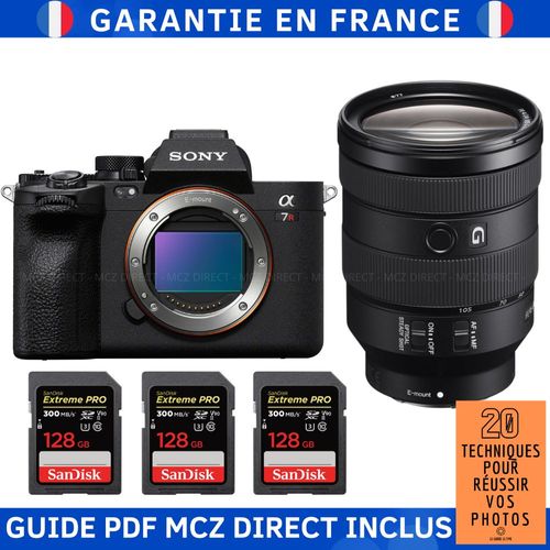 Sony A7R V + FE 24-105mm f/4 G OSS + 3 SanDisk 128GB Extreme PRO UHS-II SDXC 300 MB/s + Guide PDF MCZ DIRECT '20 TECHNIQUES POUR RÉUSSIR VOS PHOTOS'