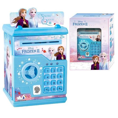 Bleu Sans Batterie - Tirelire Électronique Intelligente Frozen Pour Enfants, Musique, Coffre-Fort, Jouets De Stockage D'argent, Mot De Passe D'empreintes Digitales, Cadeau De Nouveauté