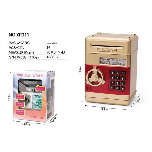 Tirelire Électronique Panda Avec Mot De Passe Atm, Coffre-Fort Pour Pièces De Monnaie, Dépôt Automatique, Billet De Banque, Cadeau De Noël