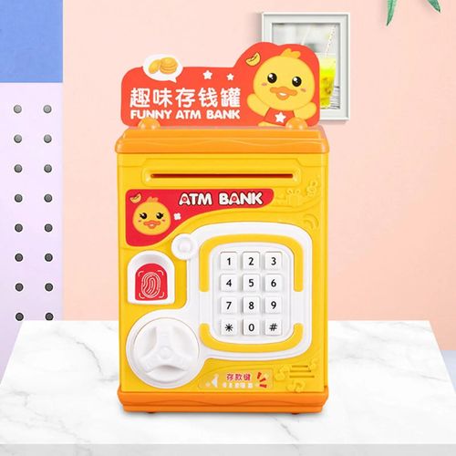 Jaune - Tirelire Électronique Pour Enfants, Coffre-Fort, Serrure Automatique Pour Touristes, Tirelire, Boîte D'épargne Pour Garçons Et Filles, 3 Ans, 4 Ans, 5 Ans, 6 Ans Et Plus