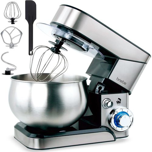 Robot Pâtissier Professionnel, Boulangerie 1800W Max Cuisine Ménager Multifonction Mouvement Orbital, Fouet, Bol 5 L, 6 Vitesses + Fonction Pulse, Inox Km1114[KIT6508580]