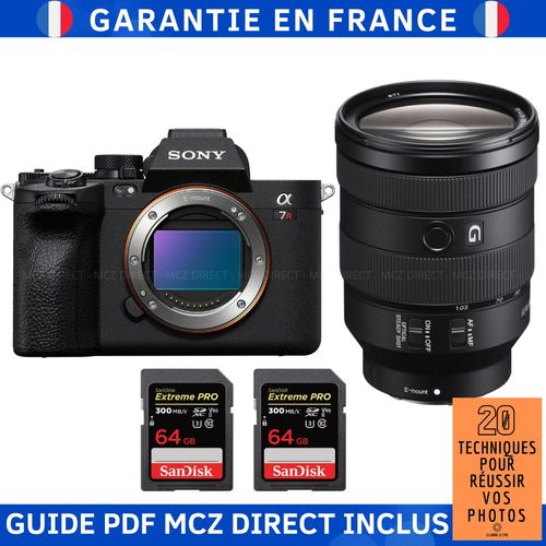 Sony A7R V + FE 24-105mm f/4 G OSS + 2 SanDisk 64GB Extreme PRO UHS-II SDXC 300 MB/s + Guide PDF MCZ DIRECT '20 TECHNIQUES POUR RÉUSSIR VOS PHOTOS'