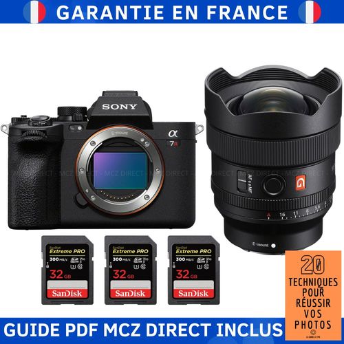 Sony A7R V + FE 14mm f/1.8 GM + 3 SanDisk 32GB Extreme PRO UHS-II SDXC 300 MB/s + Guide PDF MCZ DIRECT '20 TECHNIQUES POUR RÉUSSIR VOS PHOTOS'