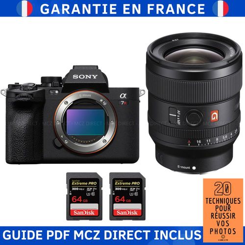 Sony A7R V + FE 24mm f/1.4 GM + 2 SanDisk 64GB Extreme PRO UHS-II SDXC 300 MB/s + Guide PDF MCZ DIRECT '20 TECHNIQUES POUR RÉUSSIR VOS PHOTOS'