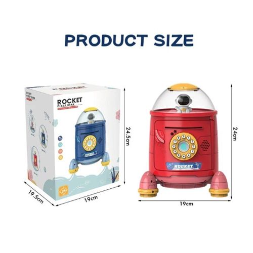 Rouge - Tirelire En Forme De Fusée Avec Mot De Passe Électronique Iko, Tirelire, Jouets Pour Dépôt De Pièces De Monnaie, Coffre-Fort, Décoration De La Maison, Cadeaux Pour Enfant