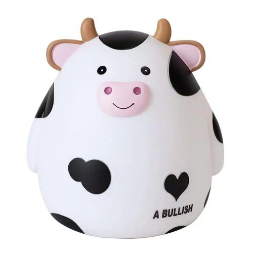 Blanc Petit - Tirelire En Latex Pour Enfants, Coffre-Fort, Capacité, Vache, Multifonctionnel, Support De Stockage D'argent, Incassable, Vinyle, Conception De Dessin Animé