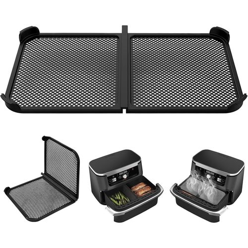 Grille Anti Projection Air Fryer Ninja, Pour Af500Eu 10.4L, Réutilisable Silicone Pliable Grille Air Fryer Ninja, Anti Eclaboussure Pour Prévient Eclaboussures Graisse Protection[KIT6509320]
