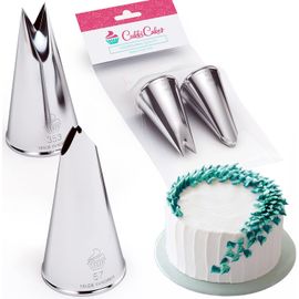 Kit De 2 Douilles À Pâtisserie Professionnelles Pour Faire Des Feuilles (352 Et 67), Pour Décorer Les Gâteaux Et Cupcakes - Compatible Avec Poche À Douille Patisserie - Made In Kor[Kit6509747]